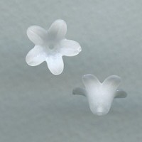 Lucite Bell Shape Flower Beads Matte 13x7mm