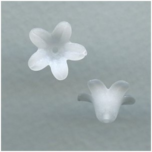 Lucite Bell Shape Flower Beads Matte 13x7mm