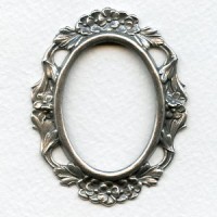 Floral Setting Frame Oxidized Silver (1)