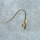 Smooth Shield Earwires with Loop Gold Plated (24)