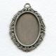 Ornate Settings 30x22mm Oxidized Silver (2)