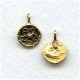 Swirl Design Earring Tops or Pendants Antique Gold (4)