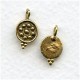Bead Detail Earring Tops or Pendants Antique Gold (4)