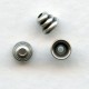Beehive Oxidized Silver Spacer Bead Caps 3x4mm (24)
