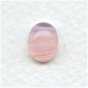 Pink-Quartz Glass Oval Cabochons 10x8mm