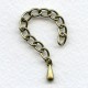 Necklace Extenders Oxidized Brass Chain (12)