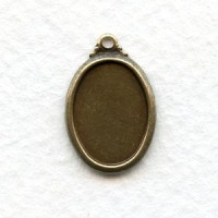 Elegant Simple Settings 14x10mm Oxidized Brass (12)