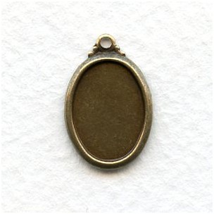 Elegant Simple Settings 14x10mm Oxidized Brass (12)