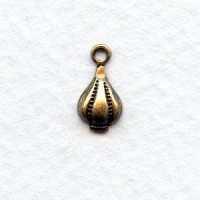 Decorative Tear Drop Pendants Oxidized Brass 10mm (6)