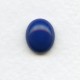 Lapis Blue Oval 12x10mm Glass Cabochons
