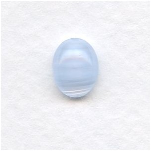 Blue-Quartz Glass Oval Cabochons 10x8mm 