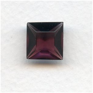 ^Square Amethyst Pointed Back Stones 12x12mm