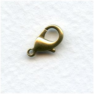 Raw Brass Lobster Clasp Closures 12mm (12)