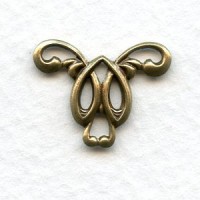 Art Nouveau Style Elegant Connector Oxidized Brass (6)