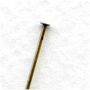 Standard 21 Gauge Head Pins 2 Inches Oxidized Brass (100)