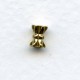 Hour Glass Shape Solid Raw Brass Spacer Beads 3x6mm (24)