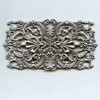 Most Grand of All Oxidized Silver Stamping 5+ Inches (1)
