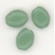 ^Opaque Green 8x6mm Flat Oval Beads from the Czech Republic (24)