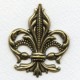 Show Stopping Fleur-de-Lis Stamping Oxidized Brass (1)
