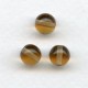Smooth European Druk Glass Beads Smoked Topaz 8mm 