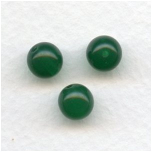 Chrysoprase Smooth Glass Round 8mm Beads