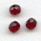 Garnet Fire Polished Round Faceted Beads 8mm