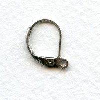 Lever Back Earring Finding with Loop Oxidized Silver (24)