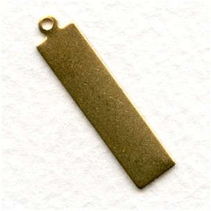 Logo Tags Rectangle Raw Brass 29mm (12)