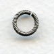 Sturdy Twisted Wire 9mm Jump Rings Oxidized Silver (24)