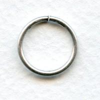 Jump Rings 14mm Round Oxidized Silver (24)