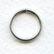 Jump Rings 16mm Round Oxidized Silver (24)