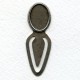 Bookmark Findings with 18x13mm Settings Oxidized Silver (4)