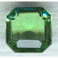^Peridot Glass Square Octagon Stones 10x10mm