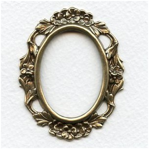 Floral Setting Frame Oxidized Brass (1)