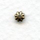 World's Smallest Fluted Bead Caps 3mm Oxidized Brass (50)