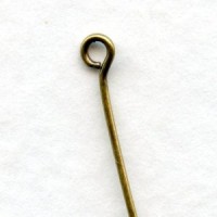 Standard 21 Gauge Eye Pins Oxidized Brass 2 Inches (approx 100)