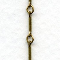 Link and Bar Chain Antique Gold Plated Steel