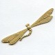 Giant Dragonfly Stampings Raw Brass 115mm (1)