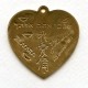 I Love You in Many Languages Raw Brass Heart Charm