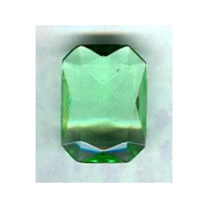 ^Peridot Glass Octagons Unfoiled 14x10mm (2)