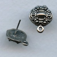 Earring Tops Oxidized Silver Plated Pewter (2)