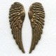 Detailed Large Wings Oxidized Brass 65mm (1 set)