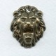 Head of A Growling Lion Oxidized Brass 30mm (1)