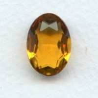 ^Topaz Color Glass Oval Unfoiled Jewelry Stone 18x13mm