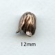 Petite 12mm Size Leaves Bead Caps Oxidized Copper (6)