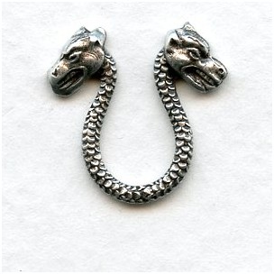 Mythical Two Headed Sea Creatures Oxidized Silver (4)