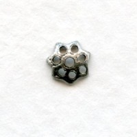 Filigree Petal Shape Bead Caps 6mm Oxidized Silver (50)