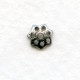 Filigree Petal Shape Bead Caps 6mm Oxidized Silver (50)