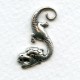Chinese Dragons 20mm Oxidized Silver (2)