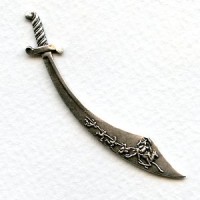 Decorated Swords or Cutlasses Oxidized Silver (2)
